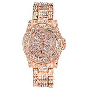 Pae Iced Out Hip Hop Watch Rose Gold
