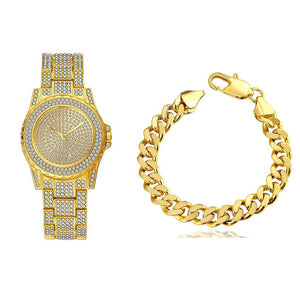 Pae Watch And Bracelet Set In 18k Gold