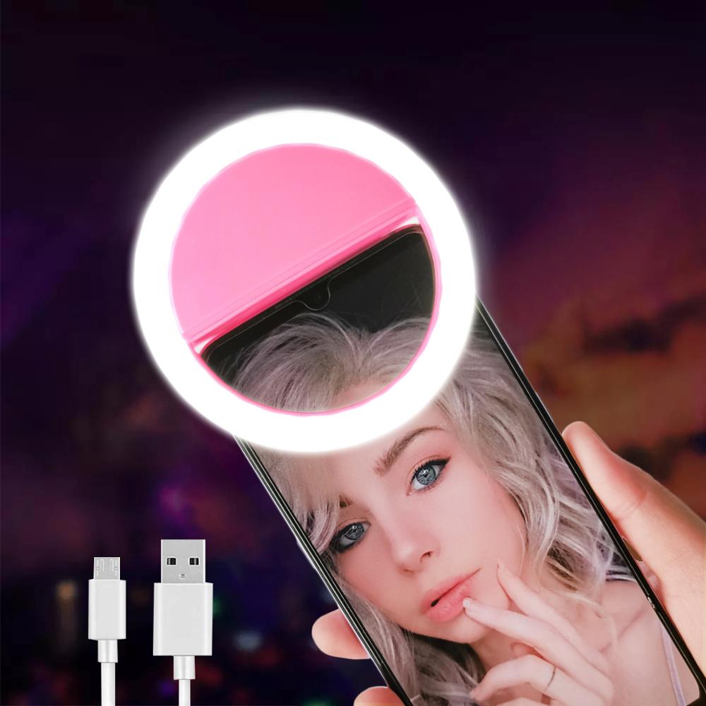 Led Selfie Ring Light Novelty Makeup Lightings Lamp Mobile Phones Led Mirror Neon Sign Selfie Ring