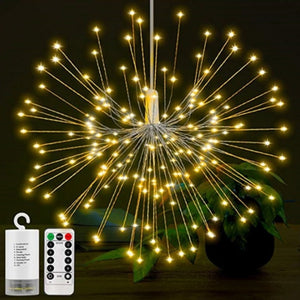 180 LED Silver Decoration String Lights 8 Mode Wire